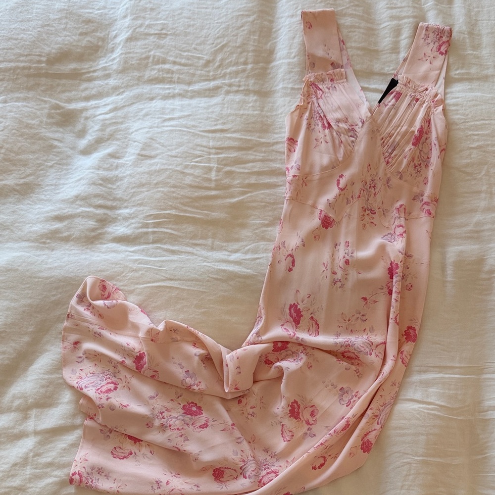 Realisation Par silk pink maxi dress